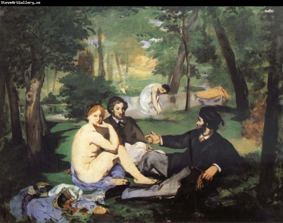 Edouard Manet Having lunch on the grassplot